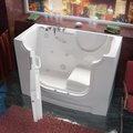 Meditub MediTub 30 x 60 White Whirlpool Wheelchair Accessible Bathtub 3060WCALWH